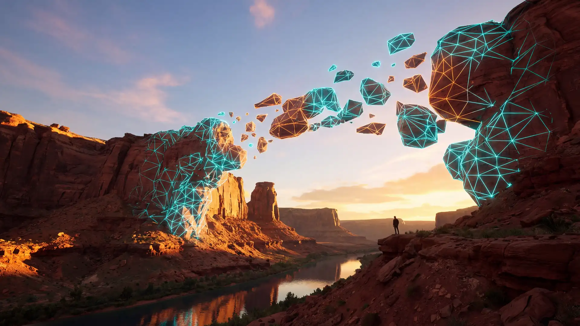 Southern Utah red rock landscape behind Tech Ridge SEO hero section