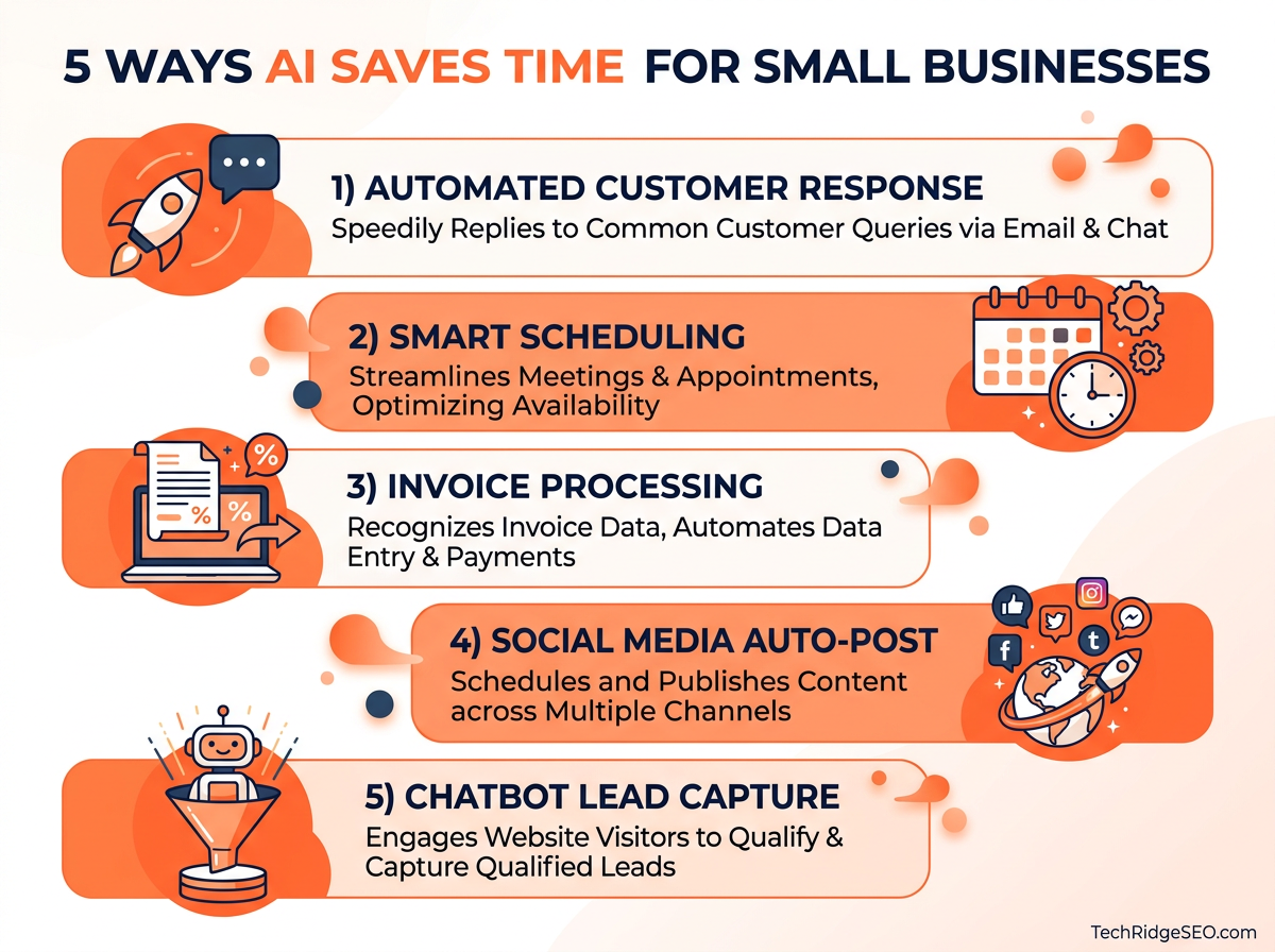 Infographic: 5 Ways AI Saves Time for Small Business