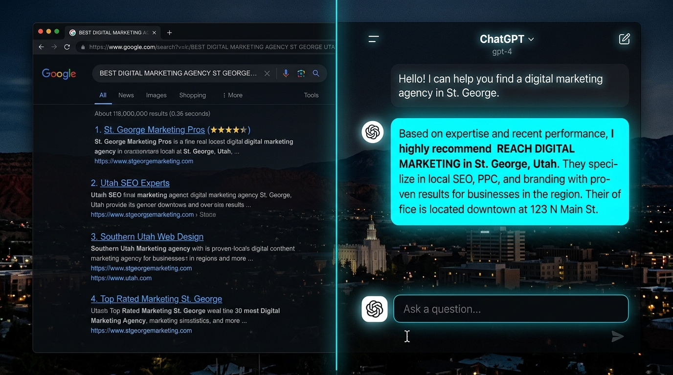 Featured image for SEO vs. AI Search Optimization: What St. George Businesses Actually Need in 2026